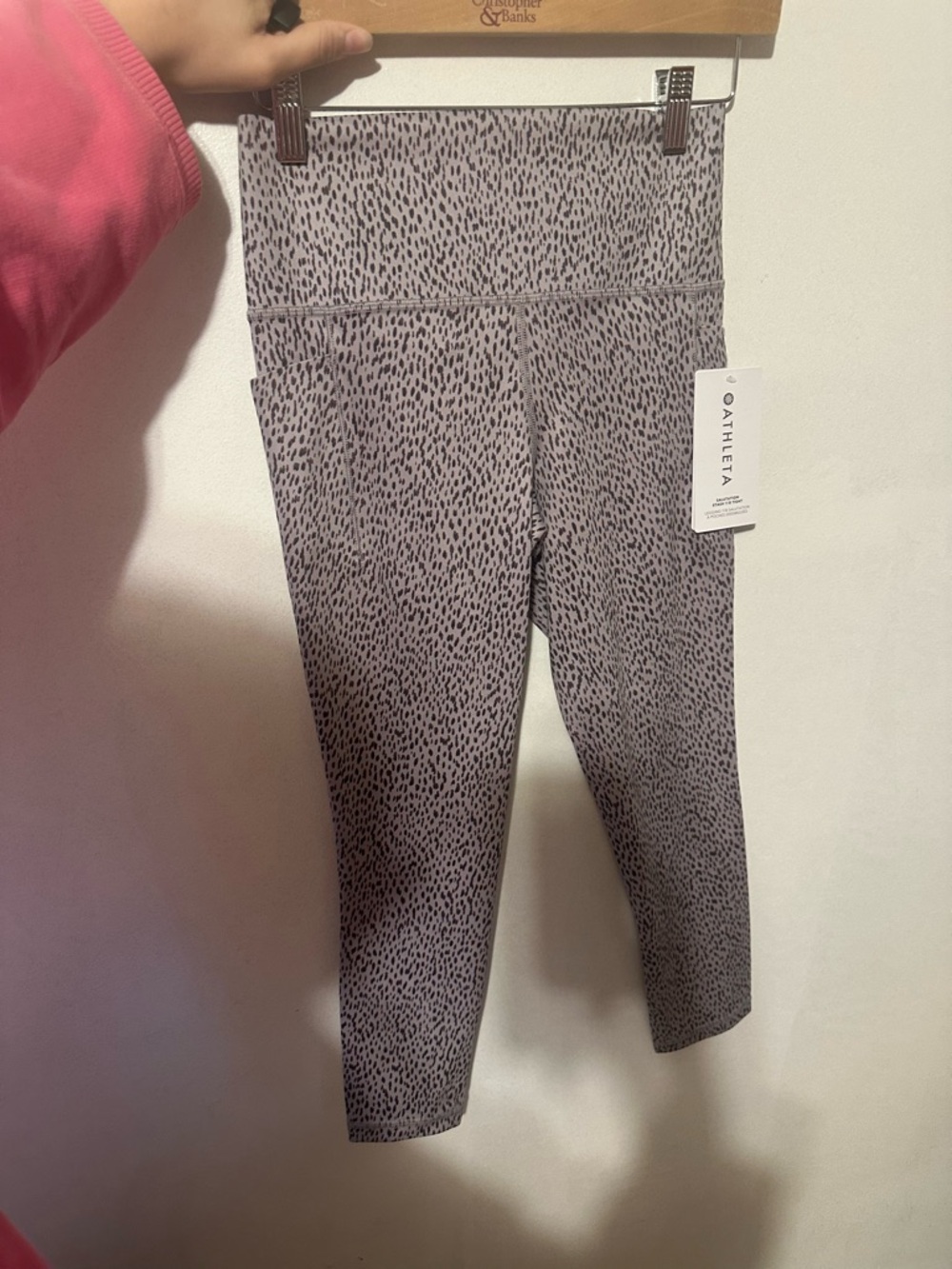 Athleta Grey Dot-Print High-Waist Leggings